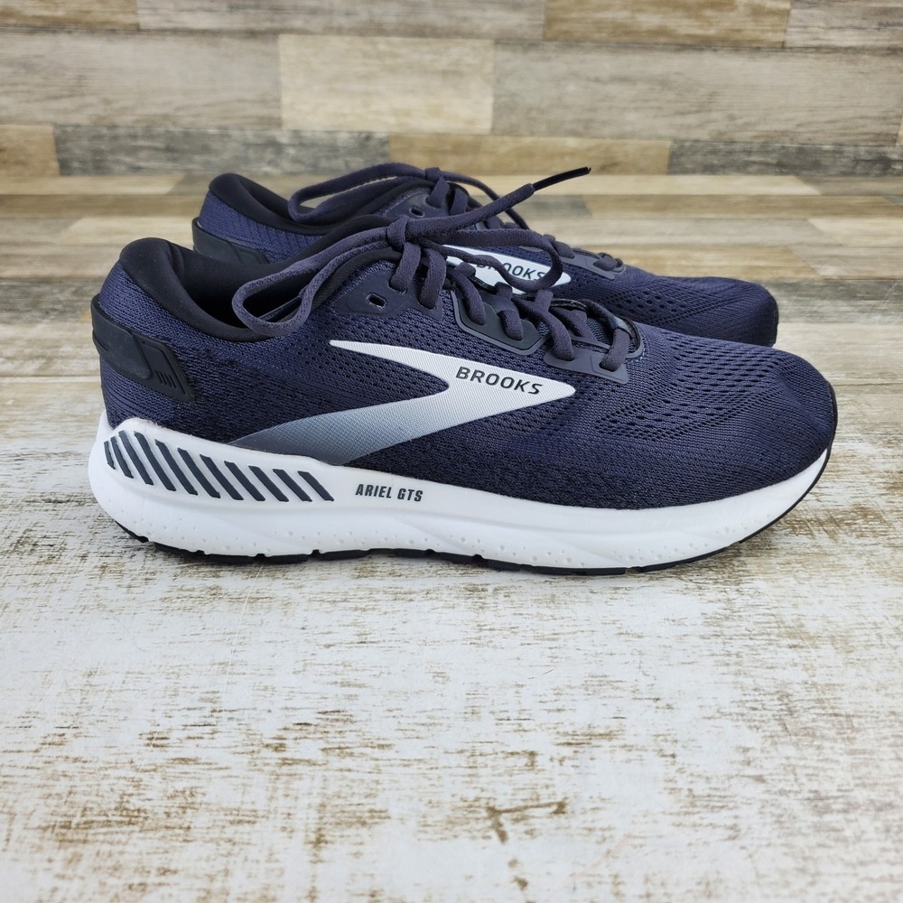 Brooks Ariel GTS 24 Womens Shoes Sz 9.5 Wide Athletic Running Navy Mesh Sneakers